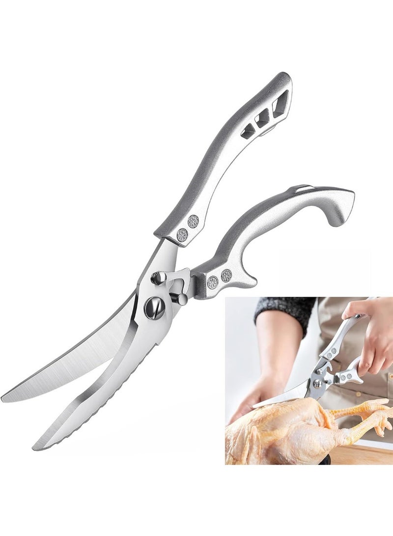 Forthcan Duty Stainless Steel Kitchen Scissors – Professional Cooking & Poultry Shears, Ideal for Bones, Turkey, Meat, Fish and Vegetables, 1-Pack - Image 1